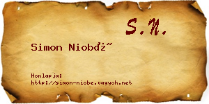 Simon Niobé névjegykártya